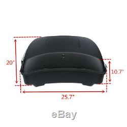 Chopped Tour Pak Pack Trunk Backrest +Rack For Harley Touring Road Glide 14-19