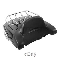 Chopped Tour Pak Pack Trunk Backrest +Two Up Rack For Harley Street Glide 14-19