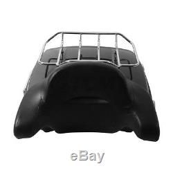 Chopped Tour Pak Pack Trunk Backrest +Two Up Rack For Harley Street Glide 14-19