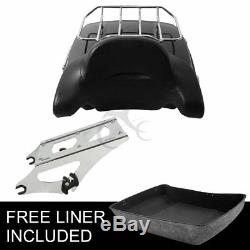 Chopped Tour Pak Pack Trunk Backrest Two Up Rack For Harley Touring 2014-2018 16