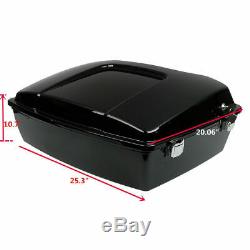 Chopped Tour Pak Pack Trunk with Backrest Fit For Harley Electra Road Glide 97-13