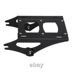 Chopped Trunk Backrest LED Tail Light Mount Rack Fit For Harley Touring 2014-26