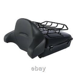 Chopped Trunk Backrest Solo Rack Fit For Harley Tour Pak Electra Glide 2014-2024
