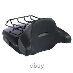 Chopped Trunk Backrest Solo Rack Fit For Harley Tour Pak Electra Glide 2014-2024