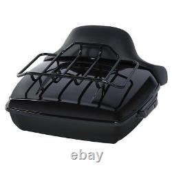 Chopped Trunk Backrest Solo Rack Fit For Harley Tour Pak Electra Glide 2014-2024