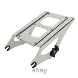 Chopped Trunk Backrest Top Rail Rack Two Up Mount Fit For Harley Touring 14-2022