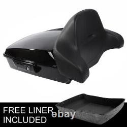 Chopped Trunk Black Backrest Fit For Harley Touring Road Glide Tour Pak 14-2023