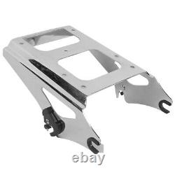 Chopped Trunk Chrome Mounting Rack Fit For Harley Tour Pak Electra Glide 2009-13