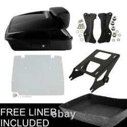 Chopped Trunk Mount Plate Docking Pada Fit For Harley Touring 2014-Up