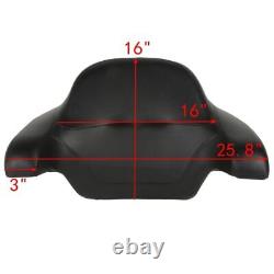 Chopped Trunk Pad Black Solo Rack Fit For Harley Tour Pak Low Rider FXLRST 22-24