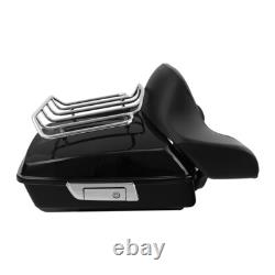 Chopped Trunk Pad Solo Rack Fit For Harley Tour Pak Low Rider FXLRST 22-24 Black