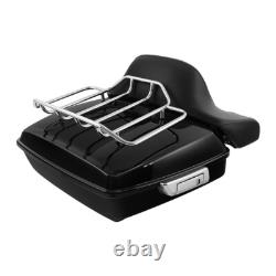 Chopped Trunk Pad Solo Rack Fit For Harley Tour Pak Low Rider FXLRST 22-24 Black