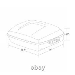 Chopped Trunk Pad Solo Rack Fit For Harley Tour Pak Low Rider FXLRST 22-24 Black