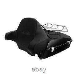 Chopped Trunk Pad Solo Rack Fit For Harley Tour Pak Low Rider FXLRST 22-24 Black