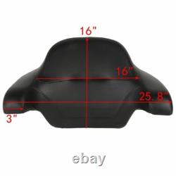 Chopped Trunk Pad Solo Rack Fit For Harley Tour Pak Low Rider FXLRST 22-24 Black
