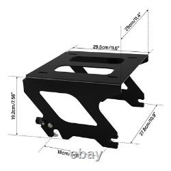 Chopped Trunk Pad Solo Rack Fit For Harley Tour Pak Low Rider FXLRST 22-24 Black