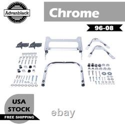 Chrome Detachable Two Up Tour Mounting Rack Fits Harley Touring 1996-2008