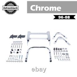 Chrome Detachable Two Up Tour Mounting Rack Fits Harley Touring 1996-2008