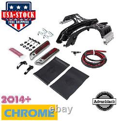 Chrome One Touch Saddlebag Mounting Hardware/Latch/Lock Kit Fits for Harley 14+