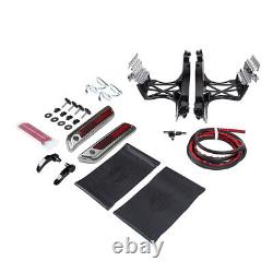 Chrome One Touch Saddlebag Mounting Hardware/Latch/Lock Kit Fits for Harley 14+