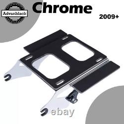 Chrome Tour Pack Mount For 09+ Harley Quick Release Detachable Mounting Bracket