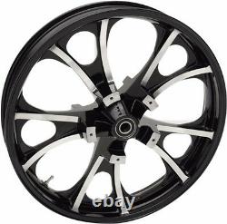 Coastal Moto Largo Front 21 X 3.5 Wheel Black Cut Harley 08-17 Touring Non Abs