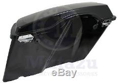 Complete Hard Saddlebags for Harley Touring Road Street Electra Glide Vivid Blk