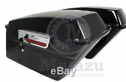 Complete Hard Saddlebags for Harley Touring Road Street Electra Glide Vivid Blk