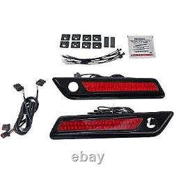 Custom Dynamics Black Red Dual Color LED Saddlebag Latch Lights 14-21 Touring