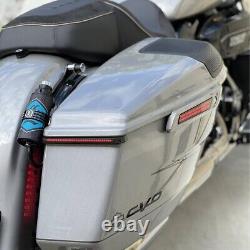 Custom Dynamics Low-Profile LED Saddlebag Lights Harley CVO Touring Bikes Smoke