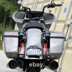 Custom Dynamics Low-Profile LED Saddlebag Lights Harley CVO Touring Bikes Smoke