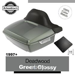 DEADWOOD GREEN GLOSSY Advanblack Fits 97+ Harley/Softail Rushmore King Tour Pack