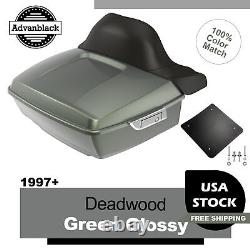 DEADWOOD GREEN GLOSSY Advanblack Fits 97+ Harley/Softail Rushmore King Tour Pack