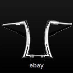 DNA 12 14 16 Rise 2 Ape Hanger Handlebar For Harley Touring Sportster Custom