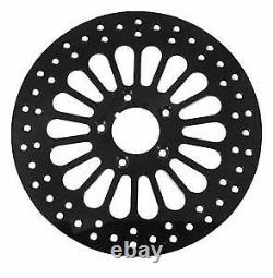 DNA Black Super Spoke Single Front 11.5 Disc Rotor Harley Touring Softail XL Dyn