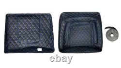 Denim Black Chopped Tour Pack Pak Wrap-Around Backrest Fits 97+ Harley Touring