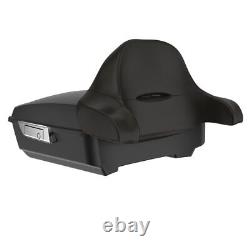 Denim Black Chopped Tour Pak Pack Wrap-Around Backrest Fits 1997+ Harley Touring