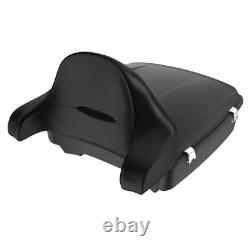 Denim Black Chopped Tour Pak Pack Wrap-Around Backrest Fits 1997+ Harley Touring