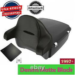 Denim Black King Tour Pack Pak For Harley Street Electra Road Glide 1997+