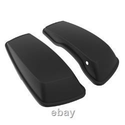 Denim Black Normal Stretched Saddlebag Lids for Harley Street Road Glide 2014+