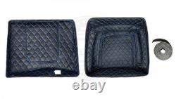 Denim Black Razor Tour Luggage Trunk Pack For Harley FLHR FLHXS FLTRX 1997+