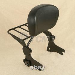 Detachable Backrest Sissy Bar With Luggage Rack For Harley Davidson Touring 97-08