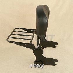 Detachable Backrest Sissy Bar With Luggage Rack For Harley Davidson Touring 97-08