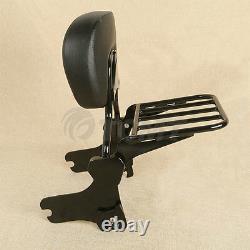 Detachable Backrest Sissy Bar With Luggage Rack For Harley Davidson Touring 97-08