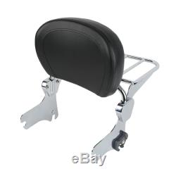 Detachable Backrest Sissy Bar With Luggage Rack For Harley HD Touring Models 94-08