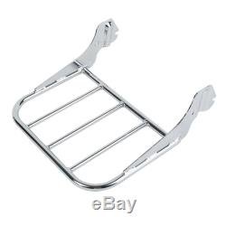 Detachable Backrest Sissy Bar With Luggage Rack For Harley HD Touring Models 94-08