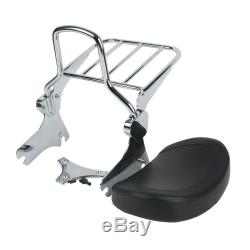 Detachable Backrest Sissy Bar With Luggage Rack For Harley HD Touring Models 94-08
