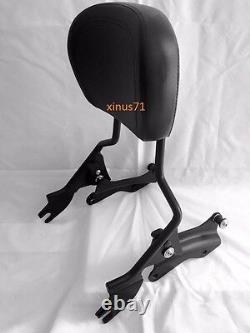 Detachable Black Backrest Sissy Bar Docking Hardware For Harley Touring 14- 2022