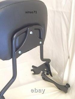 Detachable Black Backrest Sissy Bar Docking Hardware For Harley Touring 14- 2022