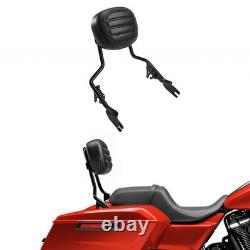 Detachable Passenger Backrest Sissy Bar Fit? For Harley Touring 2009-2025 Black
